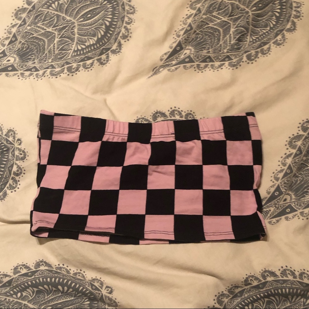 Checkered tube- top